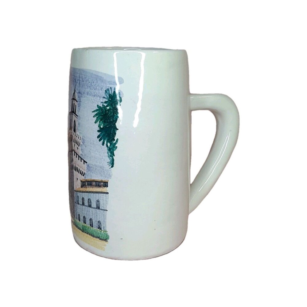 Vintage Mug IL Cardo Italy Handpainted Milano Stein Tall Mug Ceramic Milano